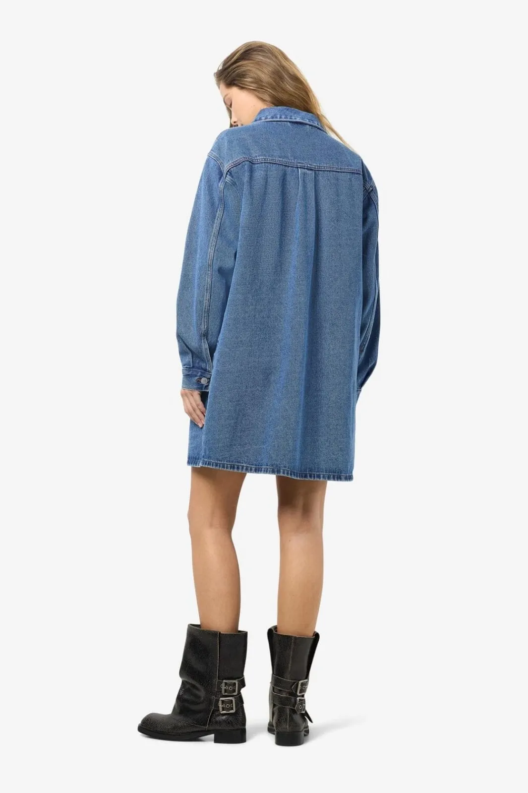 Outlet Noisy May Nmdelilah L/S Regular Dress Vi564Mb 4801391 Medium Blue Denim