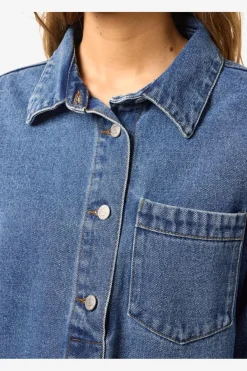 Outlet Noisy May Nmdelilah L/S Regular Dress Vi564Mb 4801391 Medium Blue Denim