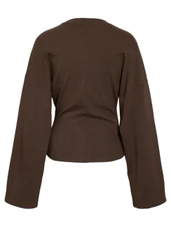 Best Noisy May Nmeden L/S Wide Sleeve Top Fwd 4964839 Chocolate Brown