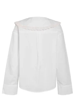 Noisy May Nmeliza L/S Embr Collar Shirt 4921981 Bright White