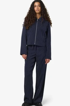 Hot Noisy May Nmella Nw Pinstripe Pants Fwd 4896946 Navy Blazer White