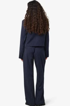 Hot Noisy May Nmella Nw Pinstripe Pants Fwd 4896946 Navy Blazer White