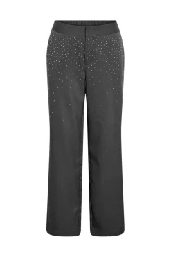 Online Noisy May Nmellie Rhinestone Pants Fwd 4847915 Dark Grey Melange