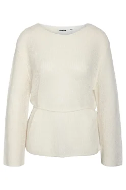 Noisy May Nmesme L/S O-Neck Tie Knit Fwd 5034349 Birch