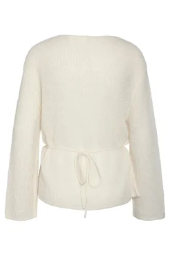 Noisy May Nmesme L/S O-Neck Tie Knit Fwd 5034349 Birch