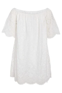 Clearance Noisy May Nmfiona Offshoulder Broderie Abk Dress 4953713 Bright White