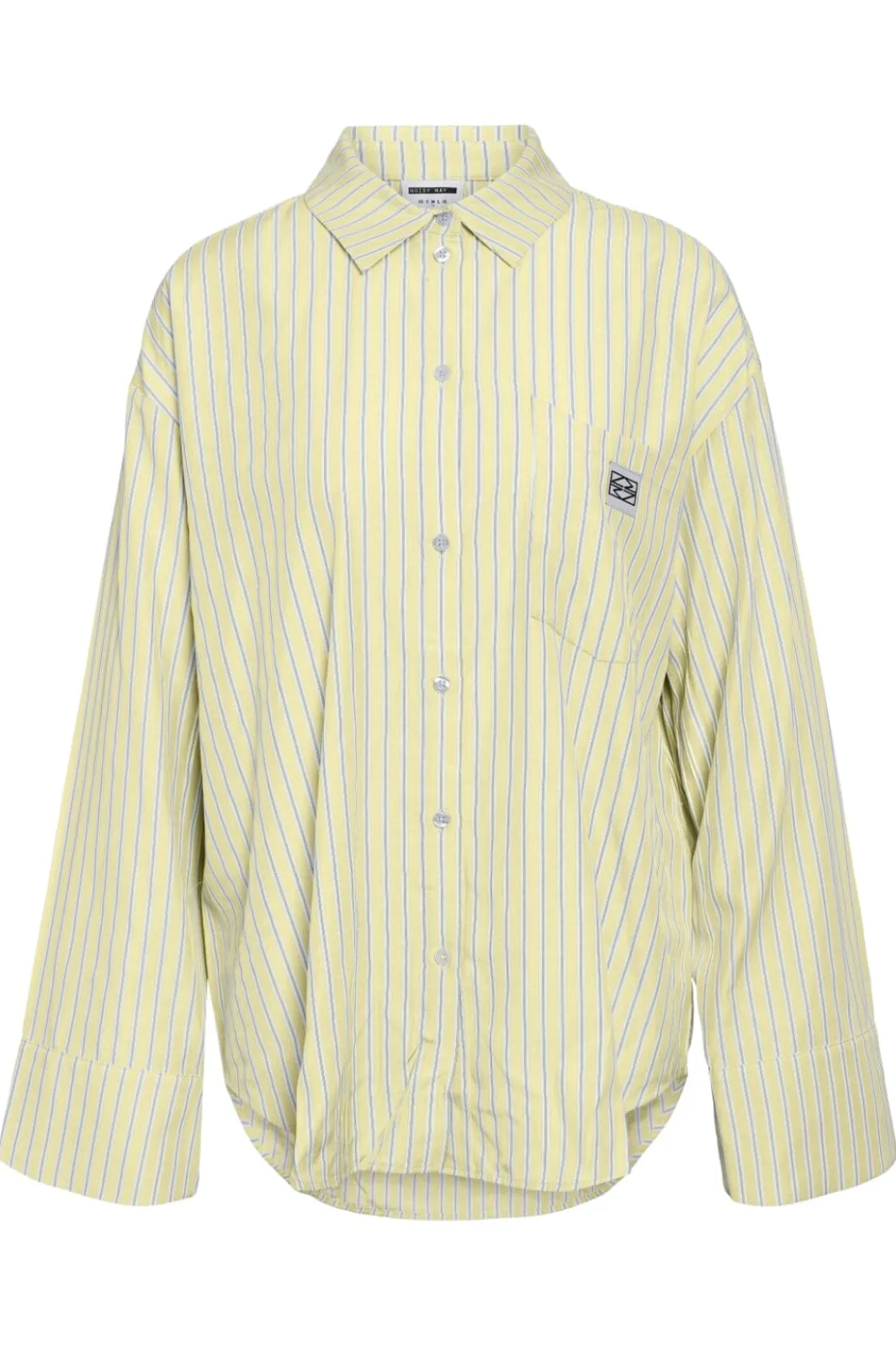 Clearance Noisy May Nmfrida L/S Button Shirt 4976619 Pastel Yellow Bright White