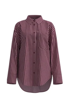 Best Noisy May Nmfrida L/S Button Shirt Box 5089197 Windsor Wine Begonia Pink/White