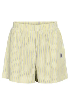 Hot Noisy May Nmfrida Shorts 4976615 Pastel Yellow Bright White