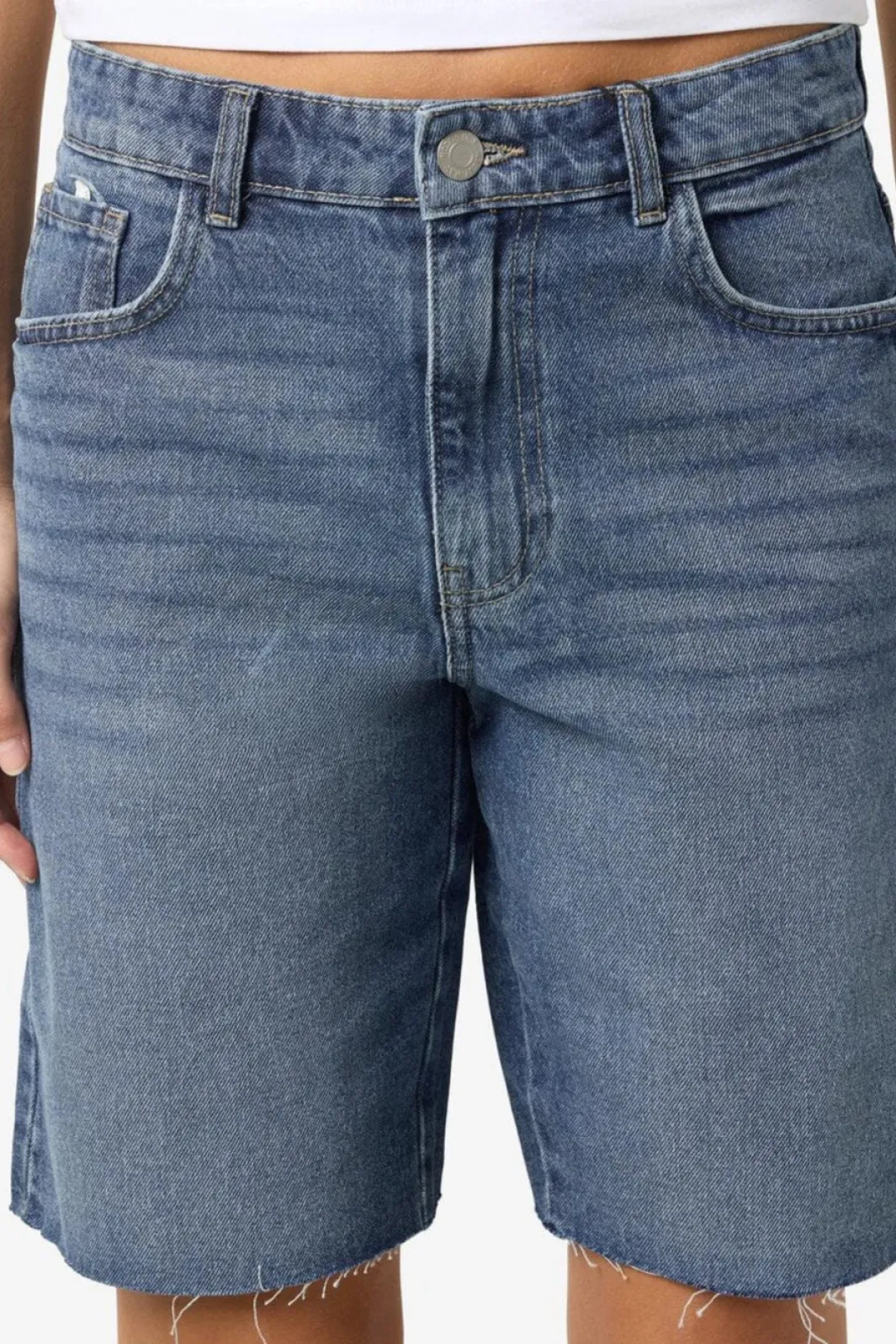 Sale Noisy May Nmholla Nw Loose Shorts Az426Mb 4723673 Medium Blue Denim