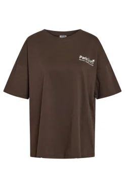 Sale Noisy May Nmida 2/4 Sporty T-Shirt 5018990 Chocolate Brown Paris Sport