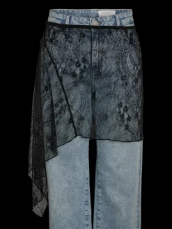 Online Noisy May Nmida Elasticated Lace Skirt 5097953 Black