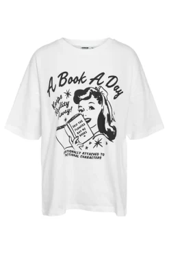Best Noisy May Nmida S/S Book T-Shirt 4976526 Bright White A Book A Day