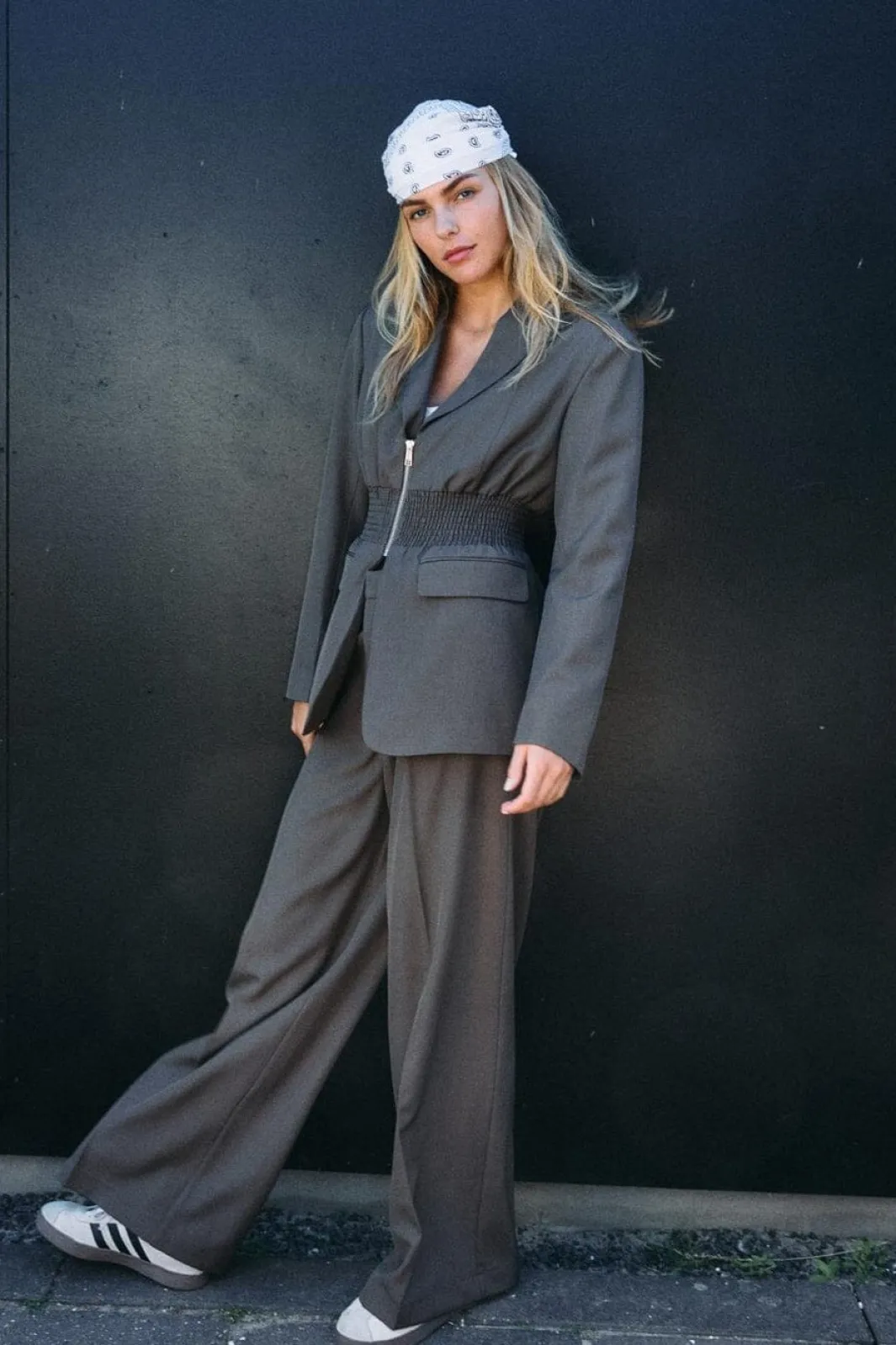 Hot Noisy May Nmiris L/S Smock Fitted Blazer 4977570 Morel Melange