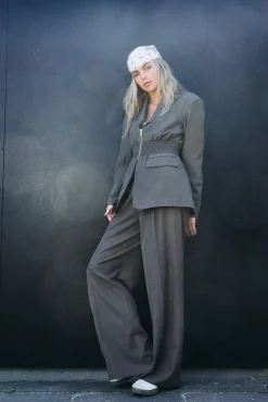 Best Noisy May Nmiris N/W Tailored Pant 4977573 Morel Melange