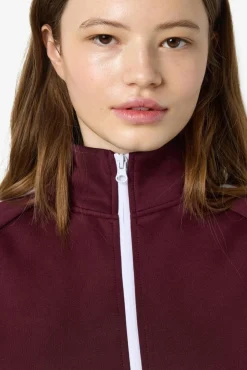 Hot Noisy May Nmjenna L/S High Neck Zipper 4837290 Windsor Wine White Stripes