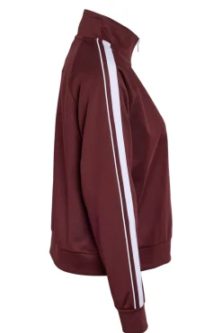Hot Noisy May Nmjenna L/S High Neck Zipper 4837290 Windsor Wine White Stripes