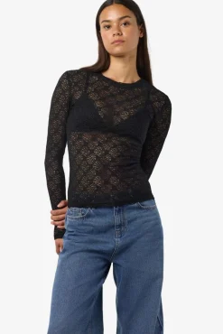 Online Noisy May Nmjudith L/S Lace Top 4793424 Black