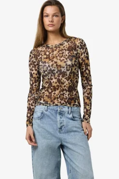 Discount Noisy May Nmjudith L/S Mesh Top Bg Fwd 4067990 Black Leo