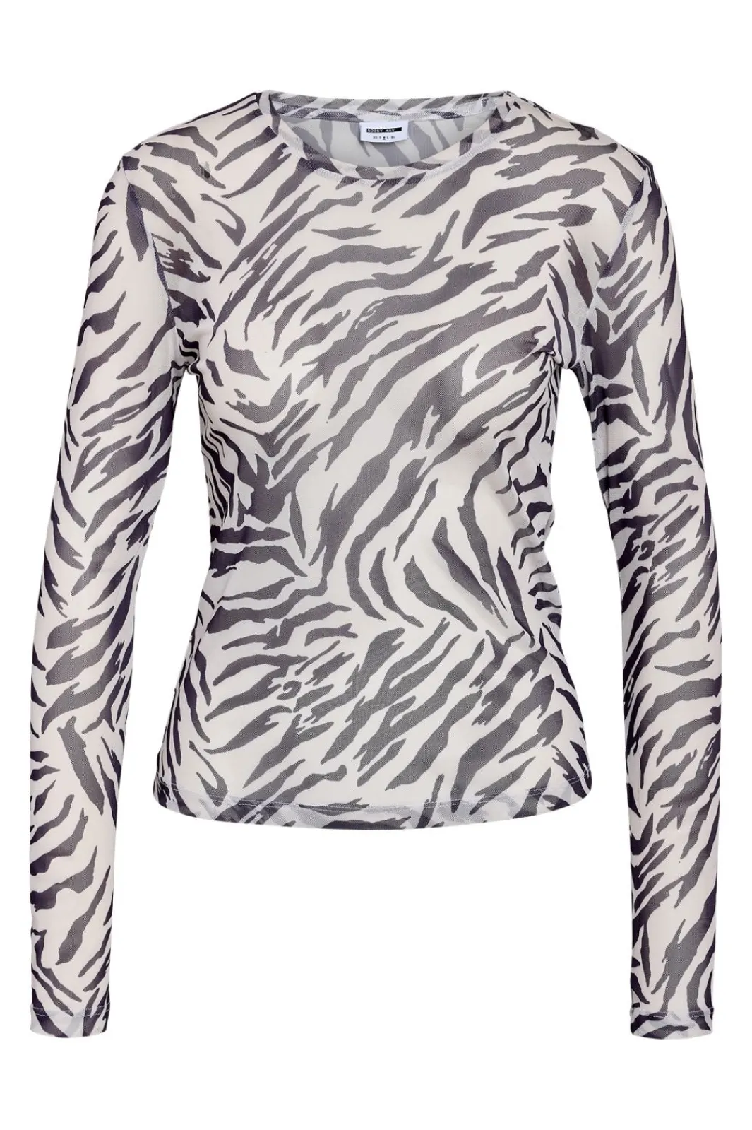 Sale Noisy May Nmjudith L/S Mesh Top Bg Fwd 4608437 Black Zebra