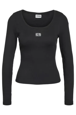 Noisy May Nmjudy L/S Embr Top 4863105 Black White Embr