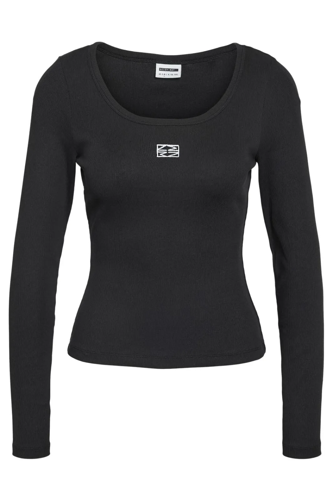 Noisy May Nmjudy L/S Embr Top 4863105 Black White Embr