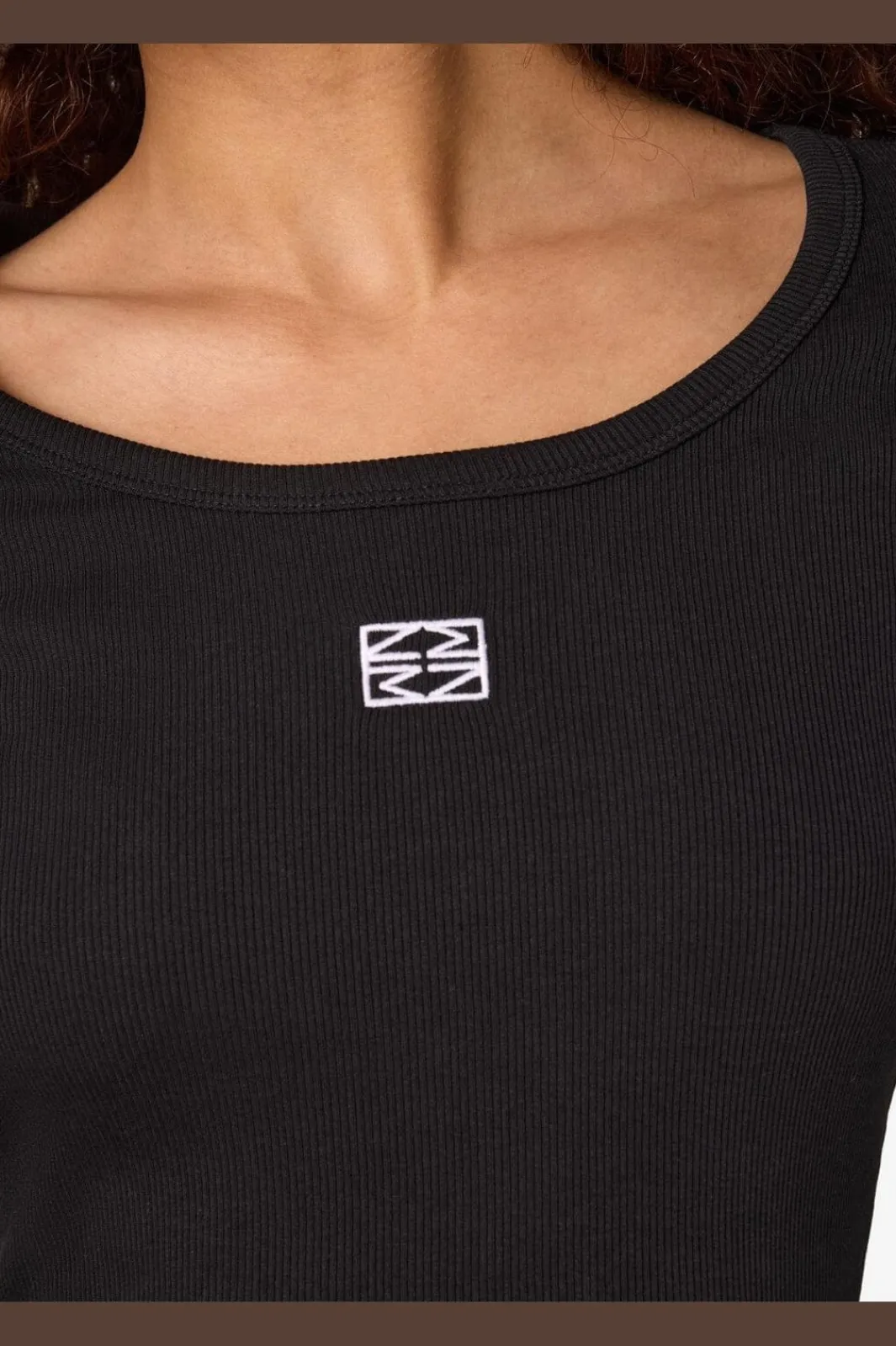 Noisy May Nmjudy L/S Embr Top 4863105 Black White Embr