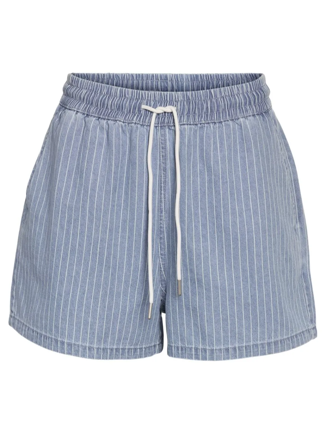Best Noisy May Nmkatri Nw Elastic Stripe Short Bs006Lb 4724761 Light Blue Denim
