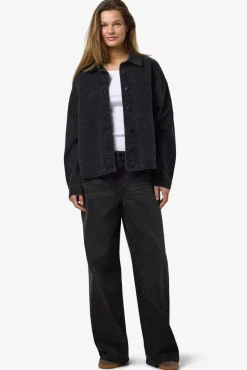 Outlet Noisy May Nmkettie L/S Reg Jcket Vi559Bl 4762548 Black Denim