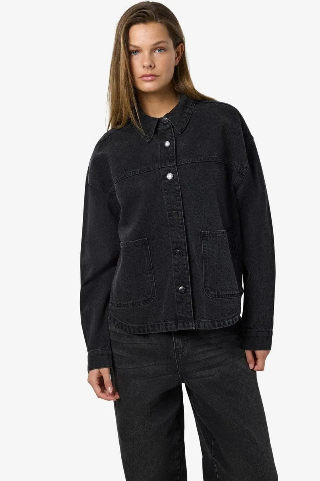 Outlet Noisy May Nmkettie L/S Reg Jcket Vi559Bl 4762548 Black Denim