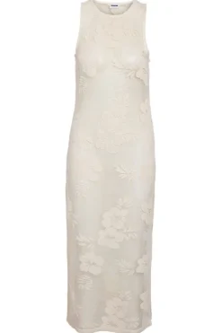 Best Noisy May Nmklea S/L Long Flower Lace Slit Dress 4821924 Birch