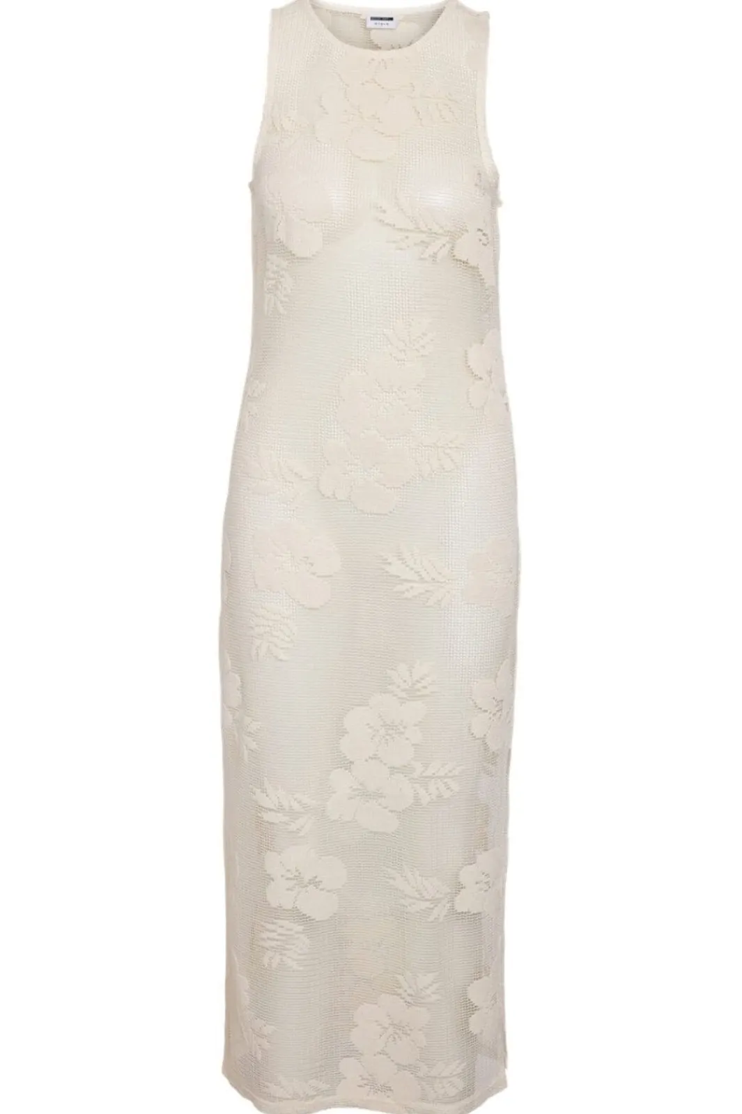 Best Noisy May Nmklea S/L Long Flower Lace Slit Dress 4821924 Birch