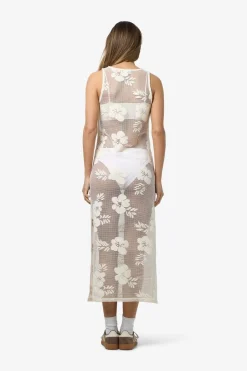 Best Noisy May Nmklea S/L Long Flower Lace Slit Dress 4821924 Birch