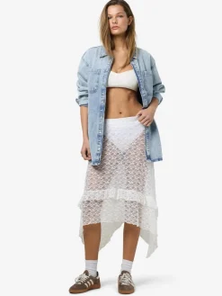 Noisy May Nmlacey Nw Midi Skirt 4755476 Bright White