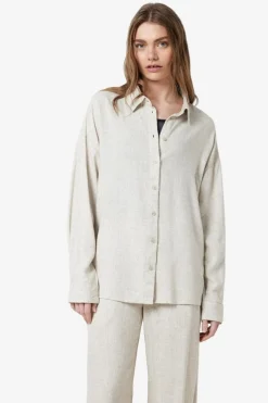 Sale Noisy May Nmleilani L/S Loose Shirt 4260401 Natural
