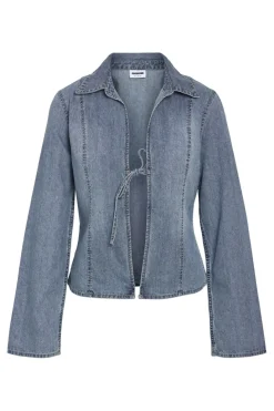 Discount Noisy May Nmmaisy L/S String Denim Shirt Bs031Lb 4801537 Light Blue Denim