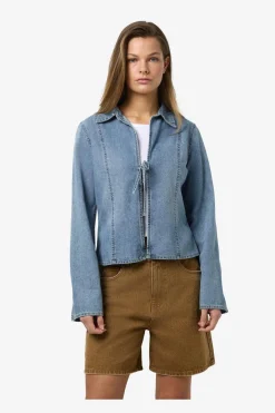 Discount Noisy May Nmmaisy L/S String Denim Shirt Bs031Lb 4801537 Light Blue Denim