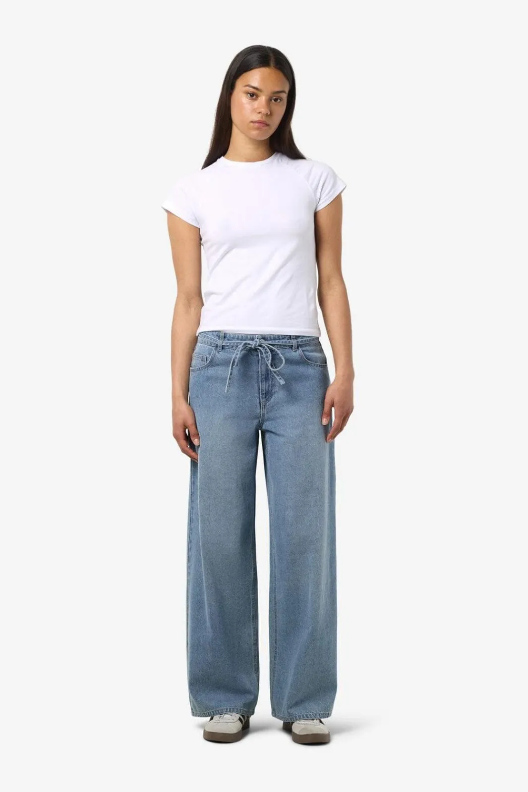 Clearance Noisy May Nmmaisy Nw Belt Loose Jeans Bs031Lb 4881296 Light Blue Denim