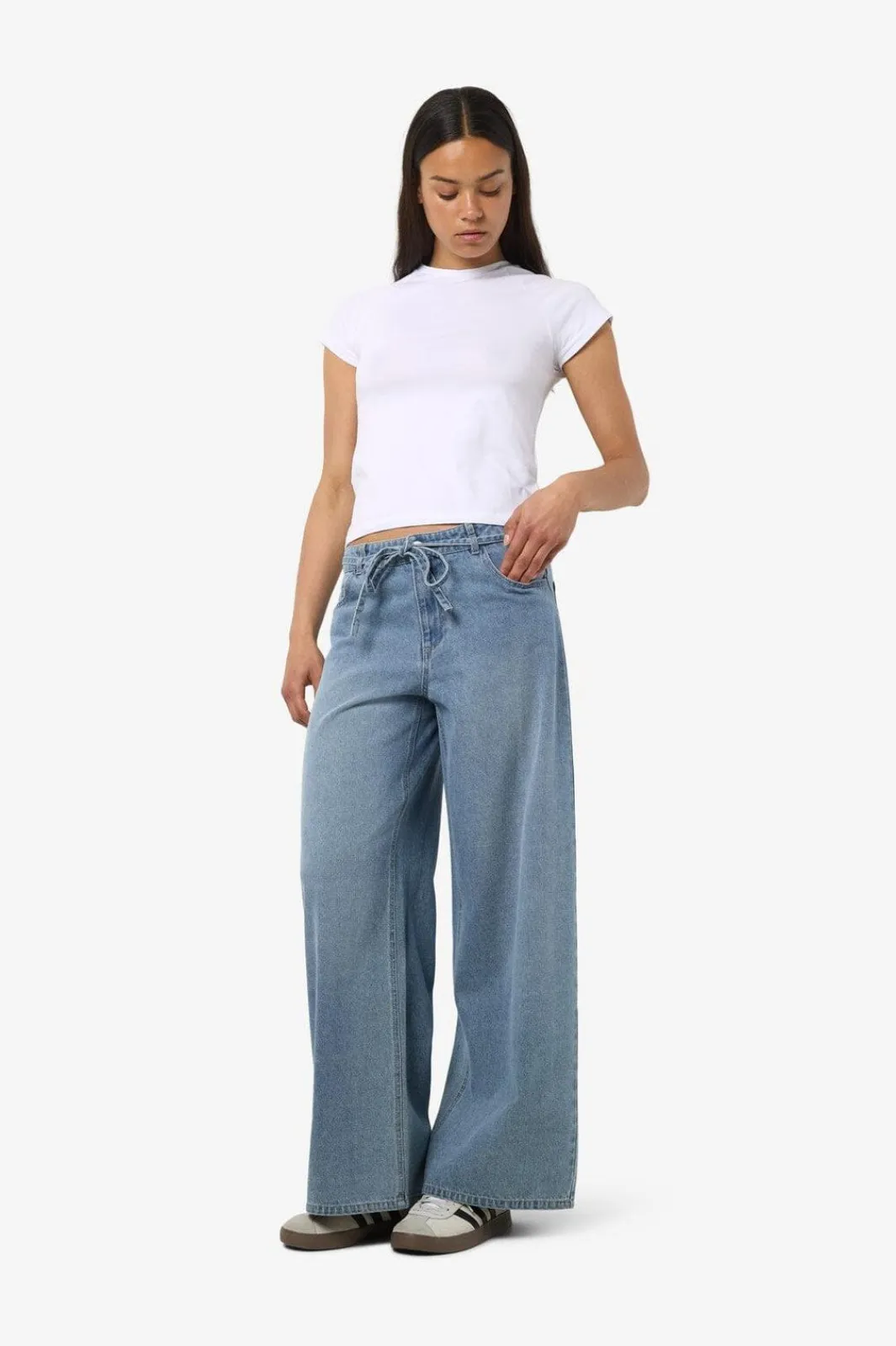 Clearance Noisy May Nmmaisy Nw Belt Loose Jeans Bs031Lb 4881296 Light Blue Denim