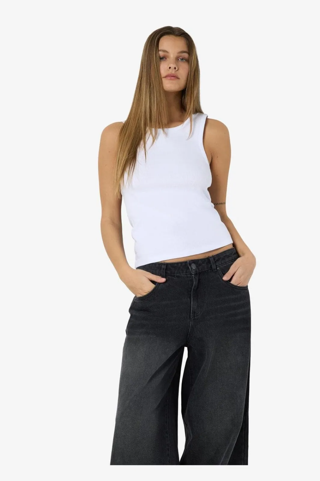 Noisy May Nmmaya S/L Regular Tank Top 4698569 Bright White
