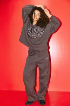Outlet Noisy May Nmmellie Barrel Sweat Pant 5018962 Chocolate Brown Paris