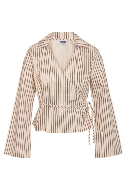 Best Noisy May Nmmette L/S Wrap Top 4998052 Birch Chocolate Brown