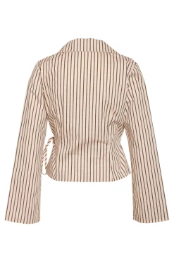 Best Noisy May Nmmette L/S Wrap Top 4998052 Birch Chocolate Brown
