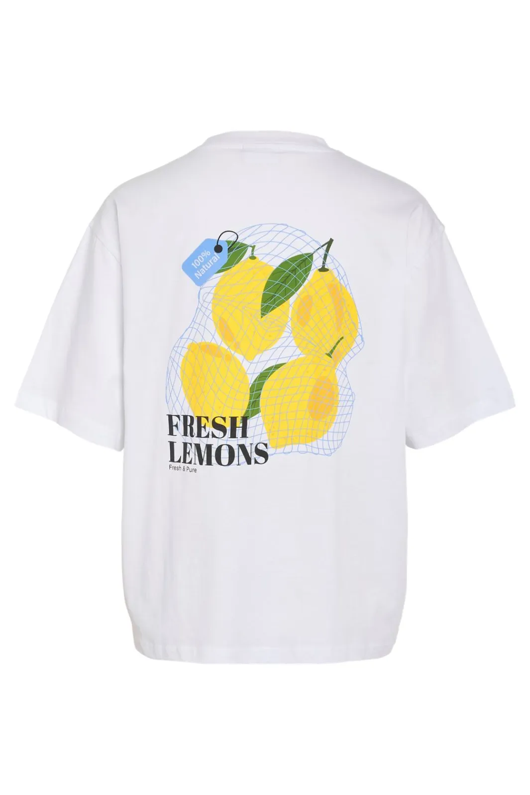 Outlet Noisy May Nmmillie S/S Lemon T-Shirt 4881025 Bright White Lemon Bag