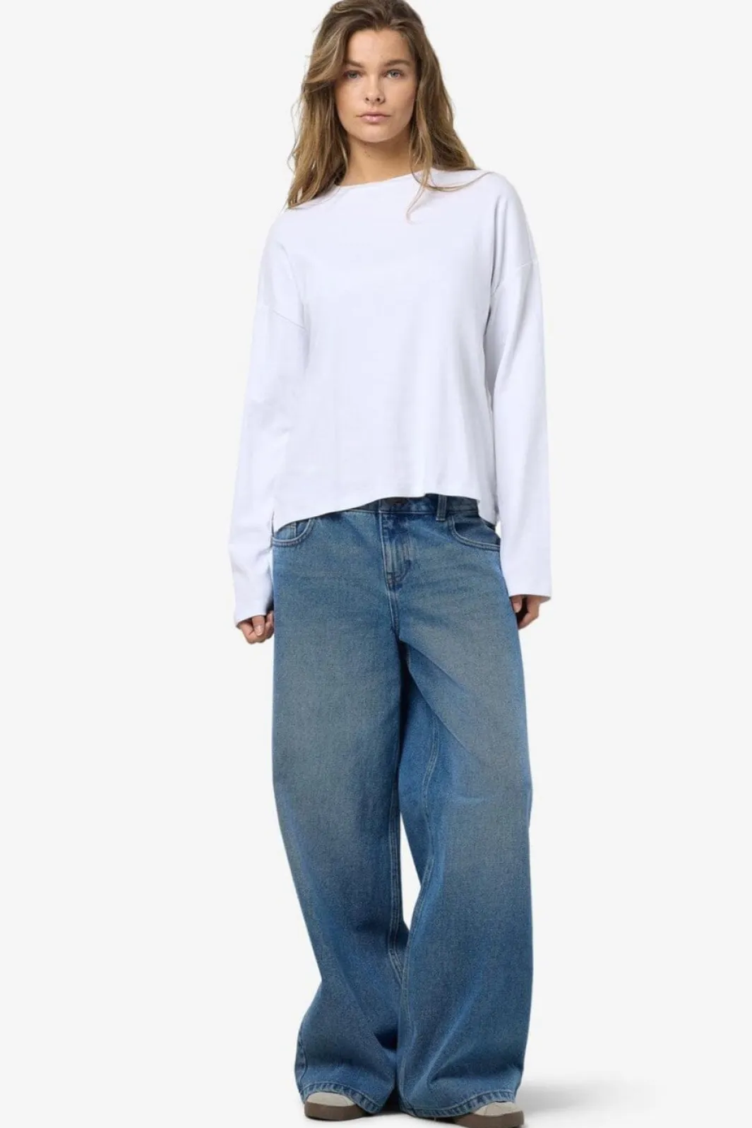 Best Noisy May Nmmocca L/S Regular Fit Top Fwd 4793255 Bright White