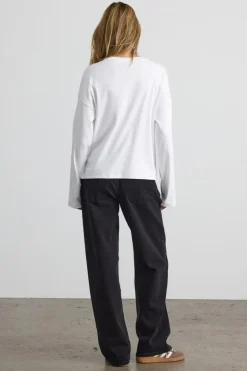 Best Noisy May Nmmocca L/S Regular Fit Top Fwd 4793255 Bright White
