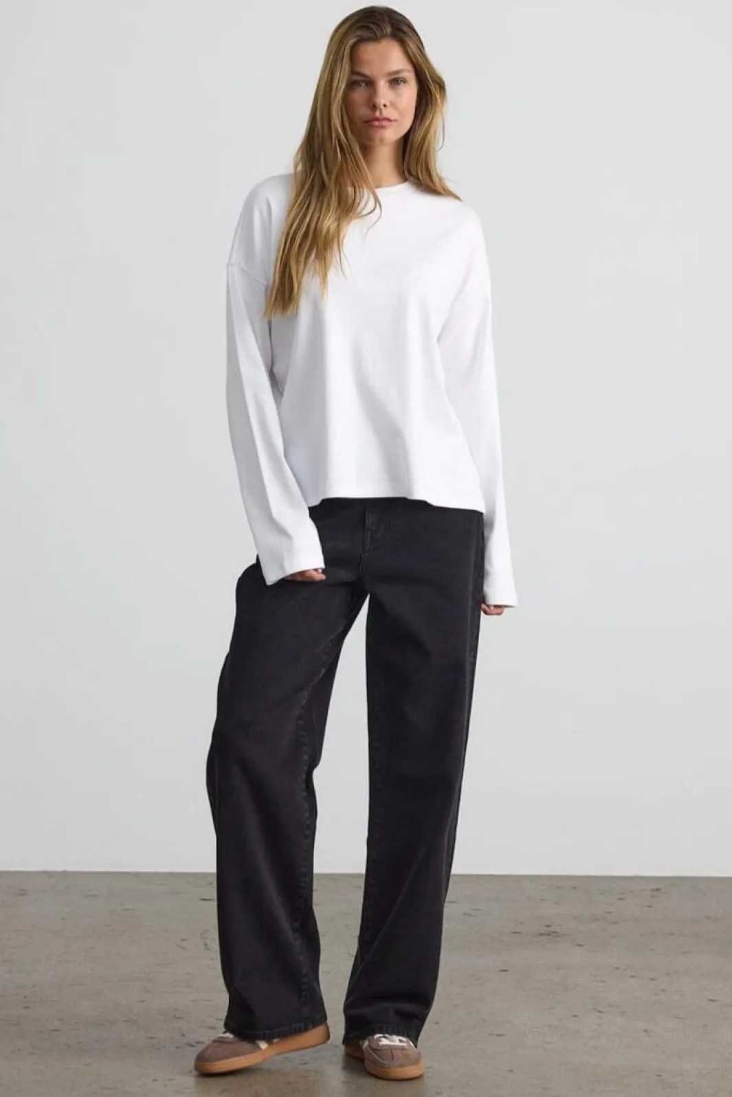 Best Noisy May Nmmocca L/S Regular Fit Top Fwd 4793255 Bright White