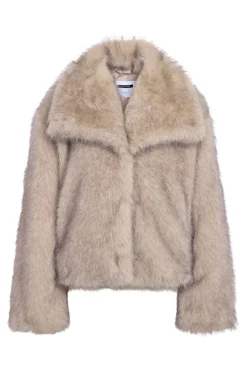 Online Noisy May Nmmoira Fur Jacket 4837827 Birch