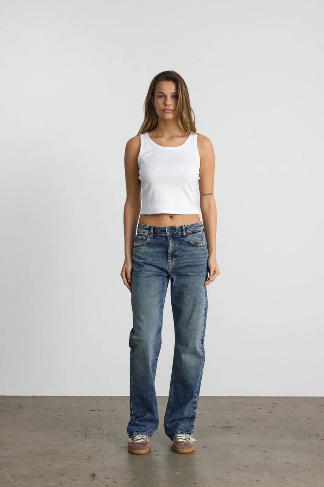 New Noisy May Nmmonica Straight Jean Az221Db 4920806 Dark Blue Denim