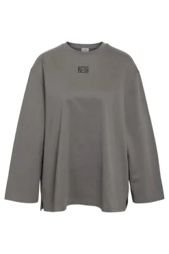 Sale Noisy May Nmnaja L/S Embr Top 4862569 Charcoal Gray Black Nm Embr